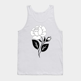 Print with Rose Inspired by Ukrainian Traditional Embroidery Tank Top